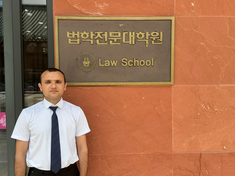 Babar Ali Khan, official consultant at Korean Pathway, at his law school in Korea
